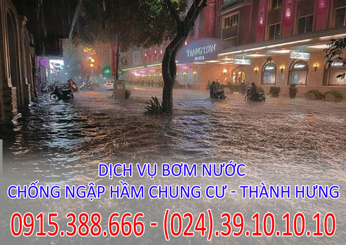 Dịch vụ bơm nước chống ngập hầm chung cư