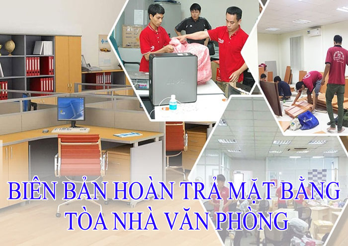 Biên bản hoàn trả mặt bằng tòa nhà văn phòng Biên bản hoàn trả mặt bằng tòa nhà văn phòng