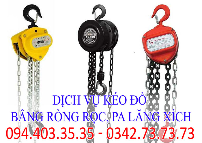 dịch vụ kéo đồ bằng dòng dọc, ba lăng xích