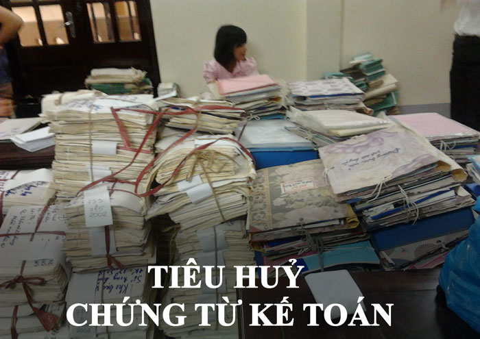 Hủy chứng từ kế toán của doanh nghiệp