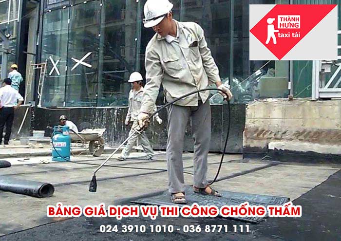 Bảng giá thi công chống thấm dột